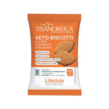 Keto Biscotti al caffè con base di cioccolato Tisanoreica Lifestyle (10x24g)